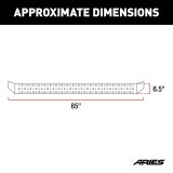 Aries Automotive RidgeStep Running Boards for 2017-2018 RIDGELINE - 2055538 Boards, Carbon Steel, Black Powdercoated, Textured, 6 1/2 in. Boards, 85.00 in. Length, For use on Honda®, Pair thumbnail 5