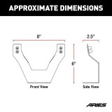 ARIES Automotive Light Mounting Bars 45-0000 Bull Bar, Lic Plate Brkt, 4In thumbnail 5