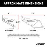 ARIES Automotive - Light Bars, Pods and Fog Lights for 2007-2017 WRANGLER, 2018 WRANGLER JK 1501300 Hood Light, 2007 2017 Jeep Wrangler thumbnail 3