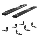 Aries Automotive 6 in. Oval Side Bars 4445046 Nerf bar, Oval, Aluminum, Black Gloss Powdercoated, 6.000 Diameter, Cab Length, 91.000 Long, MegaCab, Dodge, RAM, Pair thumbnail 5