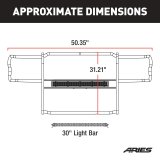 Aries Automotive Pro Series Grille Guards for 2020-2024 GLADIATOR, 2018-2024 WRANGLER - 2170032 Guards, Series, Steel, Black Textured Powdercoat, LED Light Bar, Jeep, Each thumbnail 5
