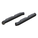 Aries Automotive Big Step 4 in. Round Side Bars AL231009 Bars, Aluminum, Black Powdercoated, Textured, 4.00 Diameter, 70.080 Diameter, Jeep, Pair thumbnail 5