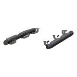 Aries Automotive Big Step 4 in. Round Side Bars AL231009 Bars, Aluminum, Black Powdercoated, Textured, 4.00 Diameter, 70.080 Diameter, Jeep, Pair thumbnail 6