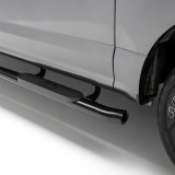 Aries Automotive 4 in. Oval Side Bars S224054 Step Bars, Steel, Black Powdercoated, Gloss, 4.00 Diameter, 76.750 Length, Chevrolet, GMC, Pair thumbnail 1