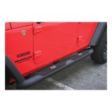 Aries Automotive Big Step 4 in. Round Side Bars AL231007 Bars, Step, Diameter, Aluminum, Black Textured Powdercoated, Jeep, Pair thumbnail 3