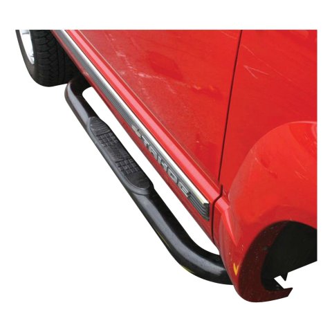 Aries Automotive 3 in. Round Side Bars 204018 Step Bars, Diameter, Steel, Black Powdercoated, Chevy, GMC, Pair