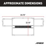 Aries Automotive Pro Series Grille Guards P5056 Guard, Bull Bar, Series, 3 in., Steel, Black Texture Powdercoated, Ram, Each thumbnail 9