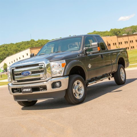 Aries Automotive 4 in. Oval Side Bars for 1999-2016 F-250 SUPER DUTY, F-350 DUTY - S223005-2 Step Bars, Oval, in., Stainless Steel, Polished, Ford, Pair thumbnail 2