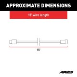 ARIES Automotive Auxiliary Light Wiring Harnesses 1501243 Harnesses, SET OF TWO 15' EXTENSION HARNESSES FOR WORKING AND FLUSH MOUNT LED'S thumbnail 1