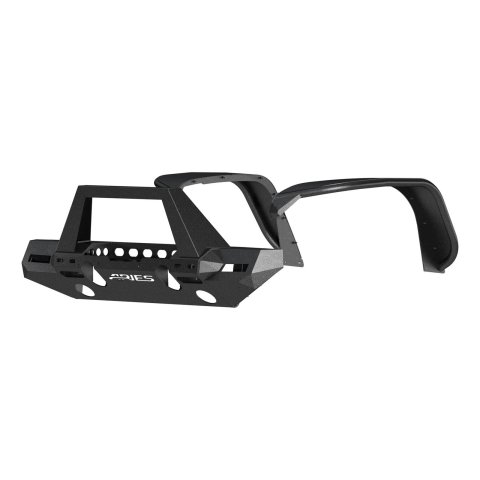 Aries Automotive TrailChaser Front Bumper with Corner Guards, Brush Guards and Fender Flares for 2018-2024 WRANGLER - 2082097 Bumpers, Fabricated, Aluminum, Black Powdercoated, Textured, Front, Center Section, Guard, Flares, Jeep, Kit thumbnail 6