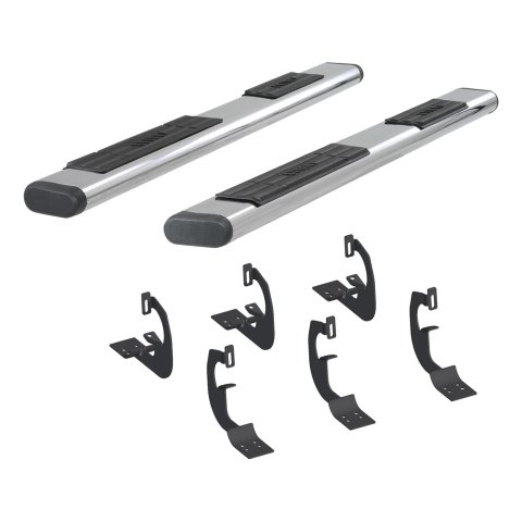 Aries Automotive 6 in. Oval Side Bars for 1998-2001 RAM 2500, 3500 - 4444015 Step Bars, Stainless Steel, Polished, 6.00 Diameter, 85.00 Length, Dodge, Pair thumbnail 4