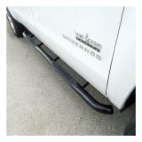 Aries Automotive 3 in. Round Side Bars 204045 Step Bars, Diameter, Steel, Black Powdercoated, Chevy, GMC, Pair thumbnail 1