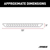 Aries Automotive AeroTread Running Boards 2051031 Boards, Aluminum/Stainless Steel, Polished, Full Length, 73.00 in. Length, Dodge, Pair thumbnail 3