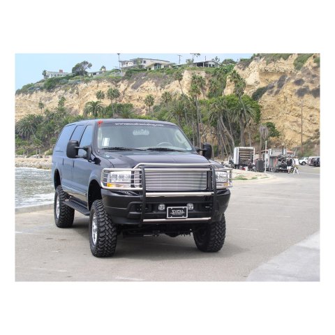 Aries Automotive Grille Guards for 1999-2004 F-350 SUPER DUTY, F-250 2000-2004 EXCURSION - 3045-2 Guard, Brush Guard, Stainless Steel, Polished, Ford, Each
