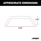 Aries Automotive TrailCrusher Tubular Brush Guards for 2007-2025 WRANGLER, 2018 WRANGLER JK - 2081255 Grille Guards, Guard, Aluminum, Black Powdercoated, Textured, Jeep, Each thumbnail 8
