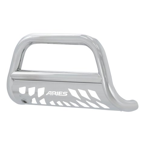 Aries Automotive 3 in. Bull Bars for 2019-2024 1500 - 35-5008 Grille Guard, Bar with Skid Plate, Ram, Stainless, Polished, Each thumbnail 3