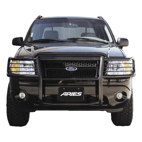 Aries Automotive Grille Guards for 2001-2003 EXPLORER SPORT, 2001-2005 SPORT TRAC - 3048 Guard, Brush Guard, Steel, Black Powdercoated, Ford, Each