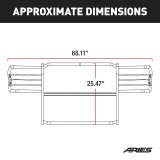 Aries Automotive Grille Guards for 2001-2003 EXPLORER SPORT, 2001-2005 SPORT TRAC - 3048 Guard, Brush Guard, Steel, Black Powdercoated, Ford, Each thumbnail 2
