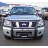 Aries Automotive Grille Guards for 2005-2015 ARMADA, 2004-2015 TITAN - 9046 Guard, Brush Guard, Steel, Black Powdercoated, Nissan, Each thumbnail 1