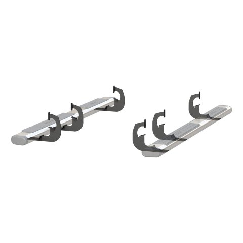 Aries Automotive 6 in. Oval Side Bar Mounting Brackets 4490 Step Brackets, Oval, Chevy, GMC, Kit thumbnail 4