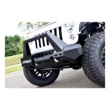 Aries Automotive TrailChaser Front Bumper with Corner and Brush Guards for 2007-2017 WRANGLER, 2018 WRANGLER JK - 2082055 Bumpers, Fabricated, Aluminum, Black Powdercoated, Textured, Front, Center Section, Guards, Guard, Jeep, Kit thumbnail 3
