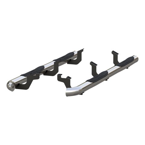 Aries Automotive 3 in. Round Side Bars 202022-2 Nerf and Step Bars, Stainless Steel, Polished, 3.00 Diameter, Toyota, Pair thumbnail 2
