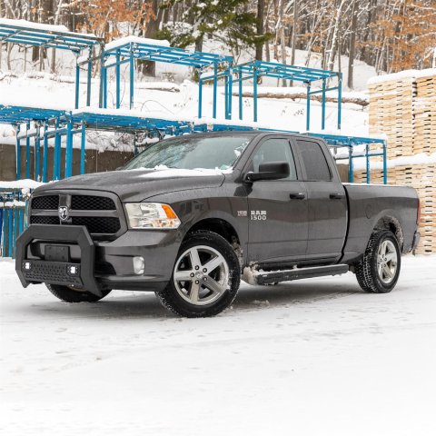 Aries Automotive ActionTrac Powered Running Boards 3048314 Boards, Aluminum, Black Powdercoated, Cab, 87.600 in. Length, Ram, Pair thumbnail 1
