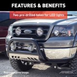 Aries Automotive 3 in. Bull Bars for 2019-2024 1500 - B35-5008 Grille Guard, Bar with Skid Plate, Ram, Steel, Black, Each thumbnail 1