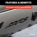Aries Automotive 3 in. Bull Bars for 2019-2024 1500 - B35-5008 Grille Guard, Bar with Skid Plate, Ram, Steel, Black, Each thumbnail 3
