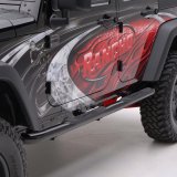 Aries Automotive 3 in. Round Side Bars 35700 Nerf and Step Bars, Bars, Steel, Black Powdercoated, Jeep, Pair thumbnail 1