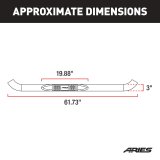 Aries Automotive 3 in. Round Side Bars 203035 Step Bars, Diameter, Steel, Black Powdercoated, Ford, Pair thumbnail 1
