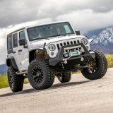 Aries Automotive TrailChaser Front Bumper with Corner and Brush Guards for 2007-2017 WRANGLER, 2018 WRANGLER JK - 2082051 Bumpers, Fabricated, Steel, Black Powdercoated, Textured, Front, Center Section, Guards, Guard, Jeep, Kit thumbnail 2
