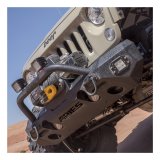 Aries Automotive TrailChaser Front Bumper with Corner and Brush Guards for 2007-2017 WRANGLER, 2018 WRANGLER JK - 2082058 Bumpers, Fabricated, Aluminum, Black Powdercoated, Textured, Front, Center Section, Guards, Guard, Jeep, Kit thumbnail 3