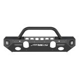 Aries Automotive TrailChaser Front Bumper with Corner and Brush Guards for 2007-2017 WRANGLER, 2018 WRANGLER JK - 2082058 Bumpers, Fabricated, Aluminum, Black Powdercoated, Textured, Front, Center Section, Guards, Guard, Jeep, Kit thumbnail 6