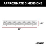 ARIES Automotive Grille Guard Components PJ20MS Face Plate, Pro Series, 20In, Msh, Ss, 20" MESH, POLISHED STAINLESS STEEL thumbnail 3