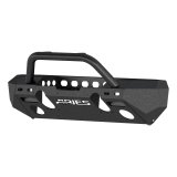 Aries Automotive TrailChaser Front Bumper with Corner and Brush Guards for 2007-2017 WRANGLER, 2018 WRANGLER JK - 2082054 Bumpers, Fabricated, Aluminum, Black Powdercoated, Textured, Front, Center Section, Guards, Guard, Jeep, Kit thumbnail 4