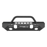 Aries Automotive TrailChaser Front Bumper with Corner and Brush Guards for 2007-2017 WRANGLER, 2018 WRANGLER JK - 2082054 Bumpers, Fabricated, Aluminum, Black Powdercoated, Textured, Front, Center Section, Guards, Guard, Jeep, Kit thumbnail 5