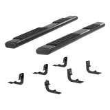 Aries Automotive 6 in. Oval Side Bars 4445044 Step Bars, Aluminum, Black Powdercoated, Gloss, 6.00 Diameter, 85.00 Length, Dodge, Pair thumbnail 4