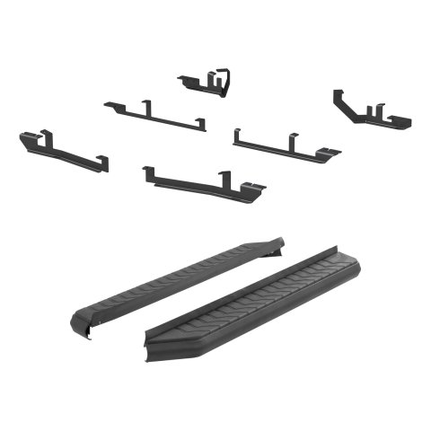 Aries Automotive AeroTread Running Boards for 2014-2020 SORENTO - 2061028 Boards, Aluminum/Stainless Steel, Black Powdercoated, 5 in. Boards, 67.00 in. Length, For Kia, Pair thumbnail 2