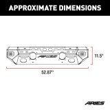 Aries Automotive TrailChaser Front Bumper with Corner Guards and LEDs for 2020-2024 GLADIATOR, 2018-2024 WRANGLER - 2082075 Bumpers, Fabricated, Aluminum, Black Powdercoated, Textured, Front, Center Section, Guards, Jeep, Kit thumbnail 5
