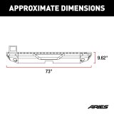 Aries Automotive TrailChaser Rear Bumper with Corner Guards for 2018-2024 WRANGLER - 2082082 Bumpers, Fabricated, Aluminum, Black Powdercoated, Textured, Rear, Center Section, Guards, Jeep, Kit thumbnail 5