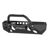 Aries Automotive TrailChaser Front Bumper with Corner and Brush Guards for 2020-2024 GLADIATOR, 2018-2024 WRANGLER - 2082092 Bumpers, Fabricated, Aluminum, Black Powdercoated, Textured, Front, Center Section, Guards, Guard, Jeep, Kit thumbnail 2