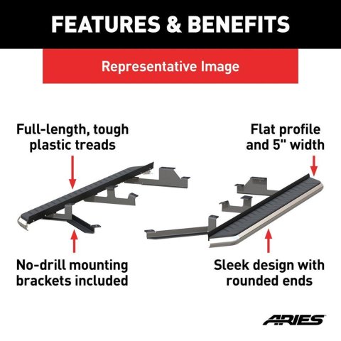 ARIES Automotive - Running Boards, Nerf Bars and Rock Sliders for 2019-2025 BLAZER 2051041 Step Bars, 2019-2020 Chevrolet Blazer All thumbnail 7