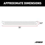 Aries Automotive RidgeStep Running Boards 2055553 Boards, Carbon Steel, Black Powdercoated, Textured, 6 1/2 in. Boards, 75.00 in. Length, Dodge, Pair thumbnail 8
