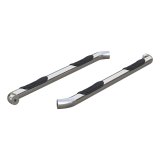 Aries Automotive 3 in. Round Side Bars 205031-2 Nerf and Step Bars, Bars, Stainless Steel, Polished, without OE Skirting, Dodge, Pair thumbnail 3