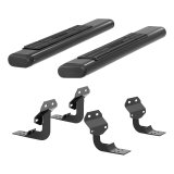 Aries Automotive 6 in. Oval Side Bars 4445028 Nerf and Step Bars, Aluminum, Black Powdercoated, 6.000 Diameter, Ford, Pair thumbnail 3
