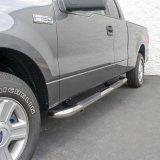 Aries Automotive 3 in. Round Side Bars 203016-2 Step Bars, Diameter, Stainless Steel, Polished, Ford, Pair thumbnail 1