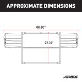 Aries Automotive Grille Guards for 1999-2002 4RUNNER - 2044 Guard, Brush Guard Steel, Black Powdercoated, Toyota, Each thumbnail 1