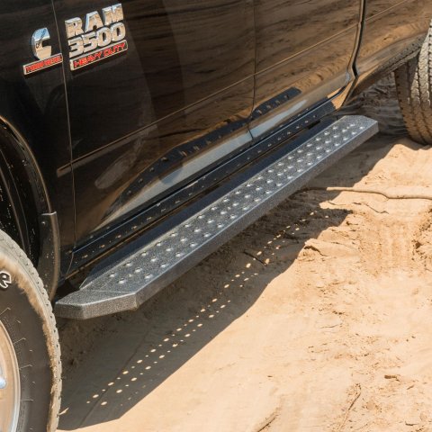 Aries Automotive RidgeStep Running Boards 2055536 Board, RidgeStep, Steel, Black Textured Powdercoated, 6.500 in. Diameter, Cab Length, 91.000 in. Long MegaCab, Dodge, RAM, Pair thumbnail 3