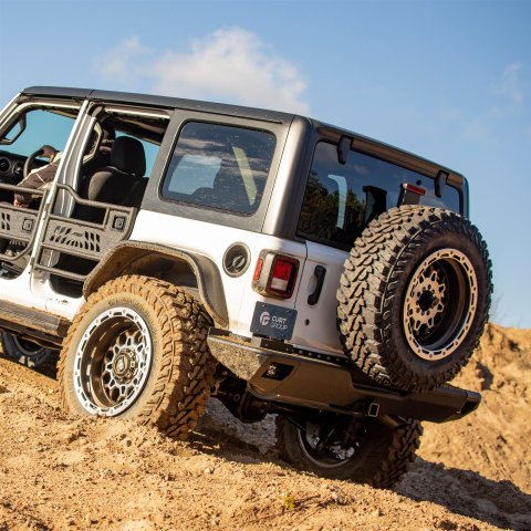 ARIES Automotive - Bumper End Plates for 2007-2025 WRANGLER, 2018 WRANGLER JK 2081223 Side Extensions, TrailChaser 2007 2017 Jeep Wrangler thumbnail 1